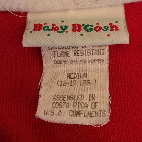 Vintage Baby B'gosh soft red footed sleeper/footie - Picture 2 of 3